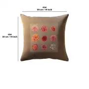 Roses III Cushion - 19 in. x 19 in. Cotton/Viscose/Polyester by Charlotte Home Furnishings | 19x19 in