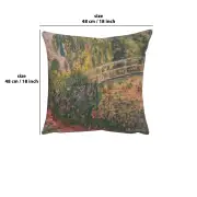 Monet's Japanese Bridge Belgian Cushion Cover | 18x18 in