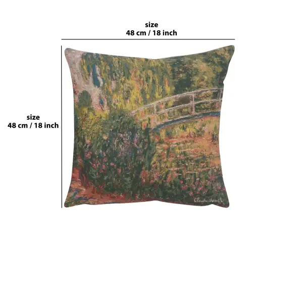 Monet's Japanese Bridge Belgian Cushion Cover | 18x18 in