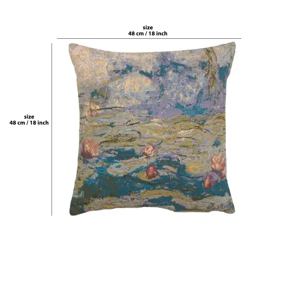 Monet's Water Lilies Belgian Cushion Cover | 18x18 in