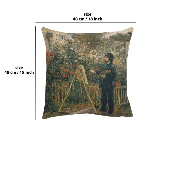 Monet Painting Belgian Cushion Cover | 18x18 in