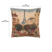 Eiffel Tower in Paris I Belgian Cushion Cover | 18x18 in