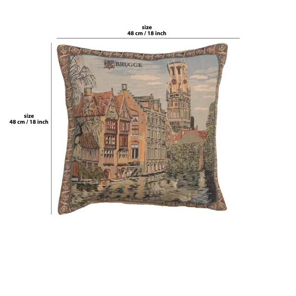 The Canals of Bruges throw pillows