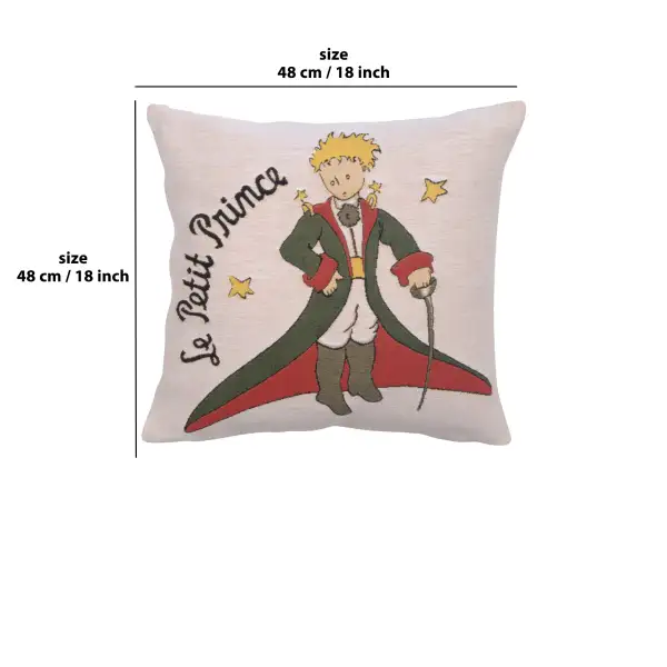 The Little Prince in Costume Large throw pillows