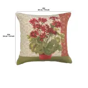 Geranium I Red Cushion - 19 in. x 19 in. Cotton by Charlotte Home Furnishings | 19x19 in