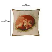 Fox Cushion - 19 in. x 19 in. Cotton by Charlotte Home Furnishings | 19x19 in