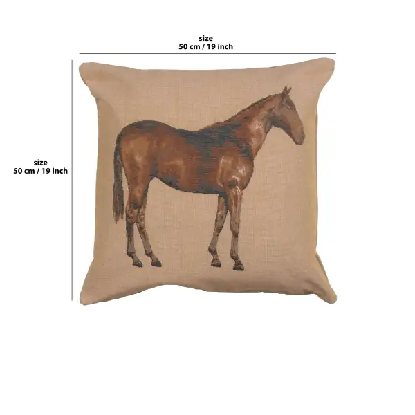 Horse Light I Cushion - 19 in. x 19 in. Cotton by Charlotte Home Furnishings | 19x19 in