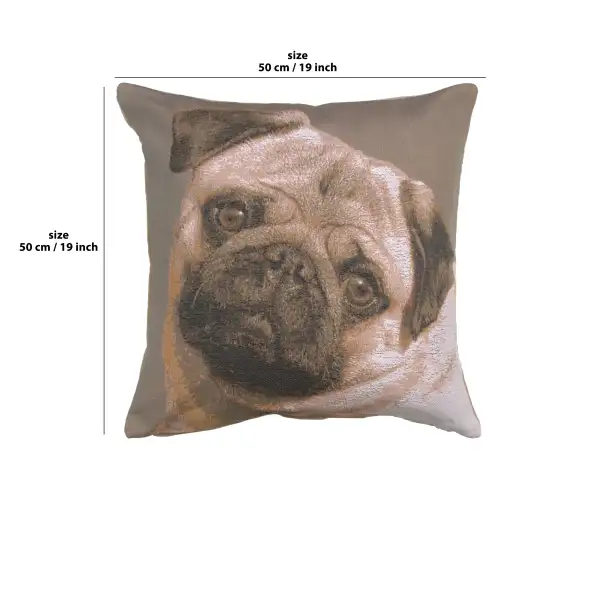 Pugs Face Grey  cushion covers