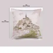 Mont Saint Michel 1 Cushion - 19 in. x 19 in. Cotton by Charlotte Home Furnishings | 19x19 in
