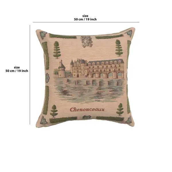 Chenonceaux I Cushion - 19 in. x 19 in. Cotton by Charlotte Home Furnishings | 19x19 in