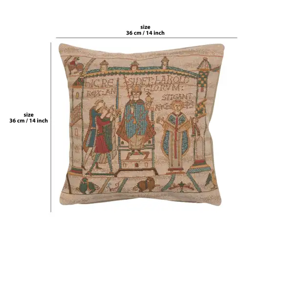 Bayeux Cathedral Cushion - 14 in. x 14 in. Cotton by Charlotte Home Furnishings | 14x14 in