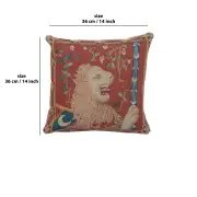 The Medieval Lion Cushion - 14 in. x 14 in. Cotton by Charlotte Home Furnishings | 14x14 in