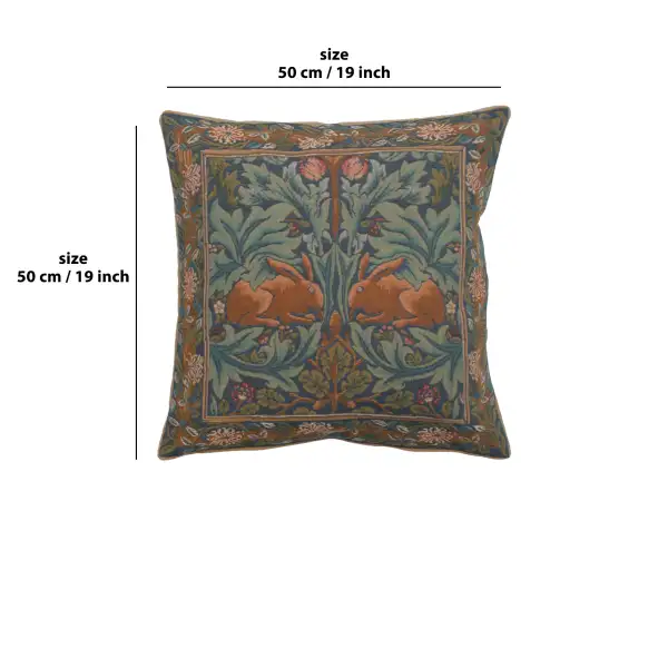 Brother Rabbit I Cushion - 19 in. x 19 in. Cotton by William Morris | 19x19 in