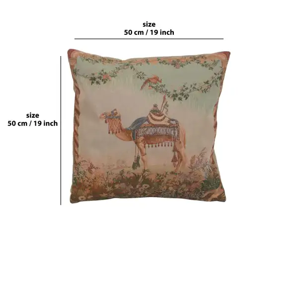 Camel Cushion - 19 in. x 19 in. Cotton by Jean-Baptiste Huet | 19x19 in