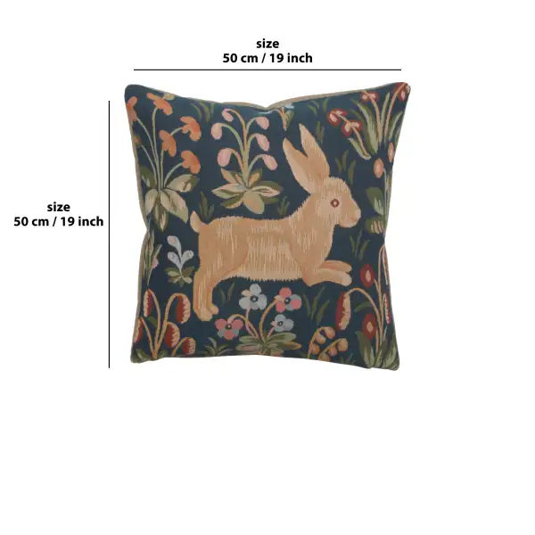 Medieval Rabbit Running Cushion | 19x19 in