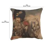 Officer Of The Guard Cushion - 19 in. x 19 in. Wool/cotton/others by Theodore Gericault | 19x19 in