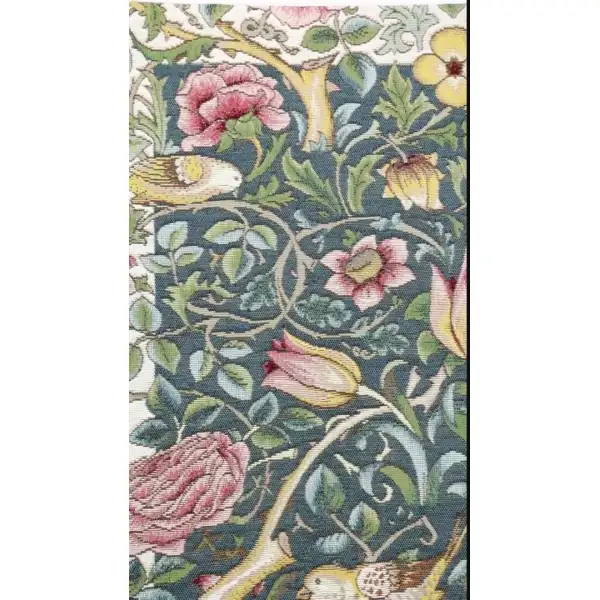 Roses and Birds Blue tapestry couch pillows
