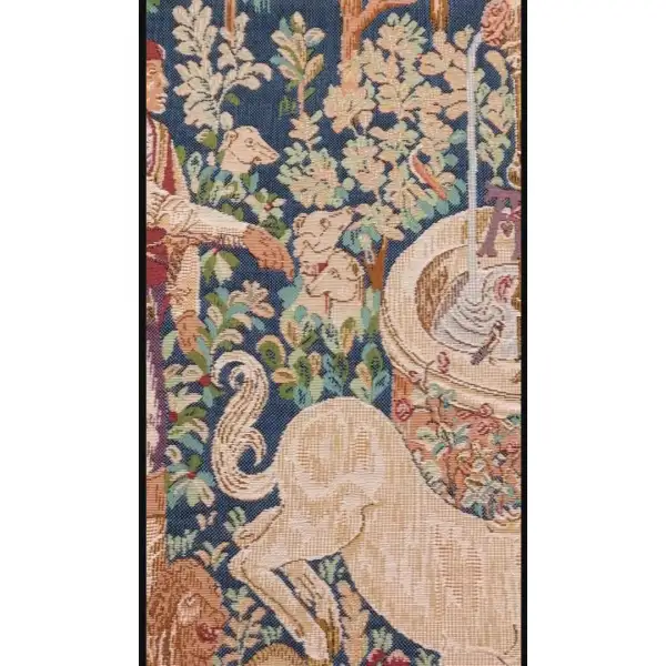 La Licorne a la Fontaine tapestry couch pillows