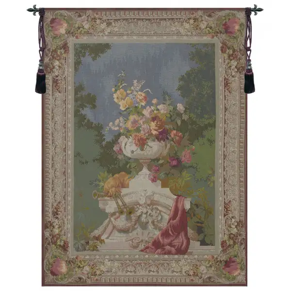 Ornamental Floral  French Wall Art Tapestry at Charlotte Home Furnishings Inc