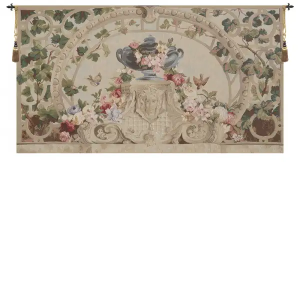 Beauvais Green Leaves No Border French Wall Art Tapestry at Charlotte Home Furnishings Inc