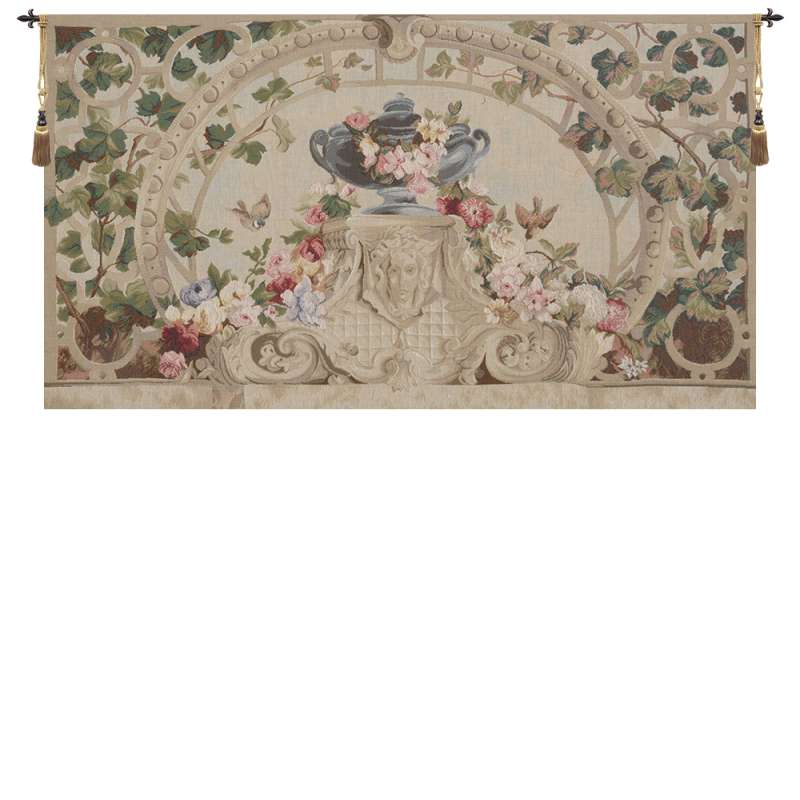 Beauvais Green Leaves No Border French Tapestry Wall Hanging