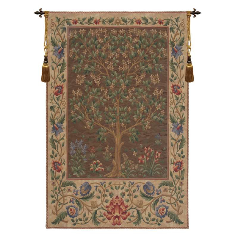 Tree of Life Brown I European Tapestry