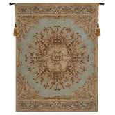 Les Rosaces in Blue French Tapestry Wall Hanging