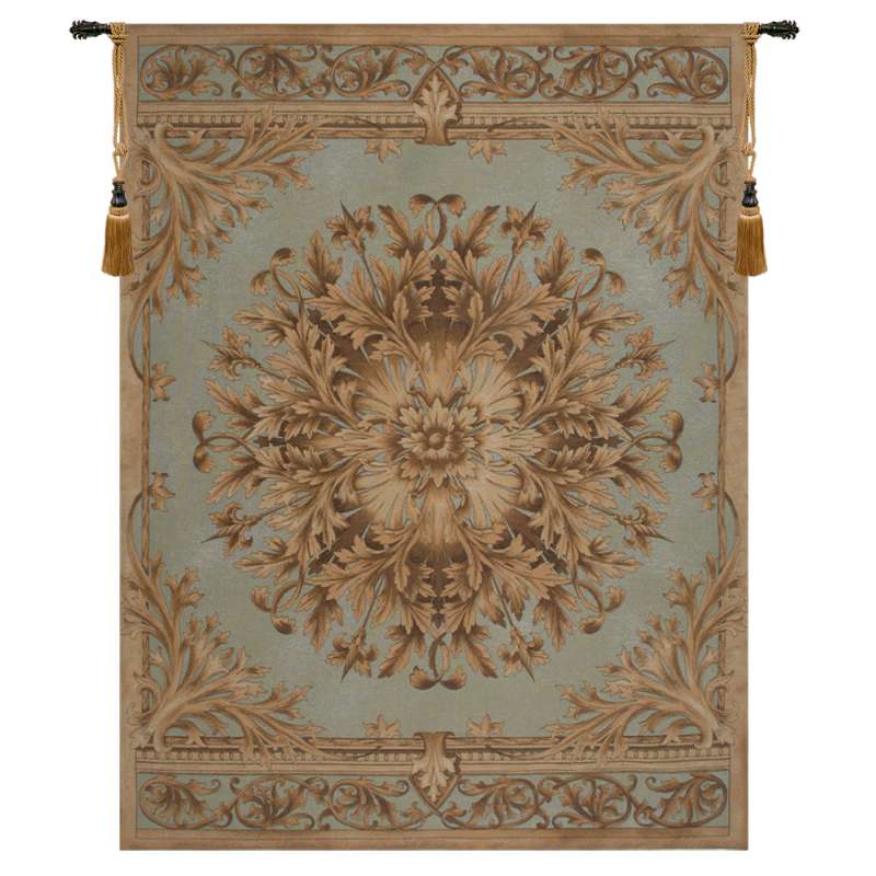 Les Rosaces in Blue French Tapestry