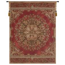 Les Rosaces in Red French Tapestry