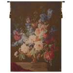 Bouquet Iris Fonce European Tapestry Wall hanging
