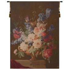 Bouquet Iris Fonce French Tapestry Wall Hanging