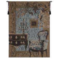Mobilier Louis XVI Blue French Tapestry Wall Hanging
