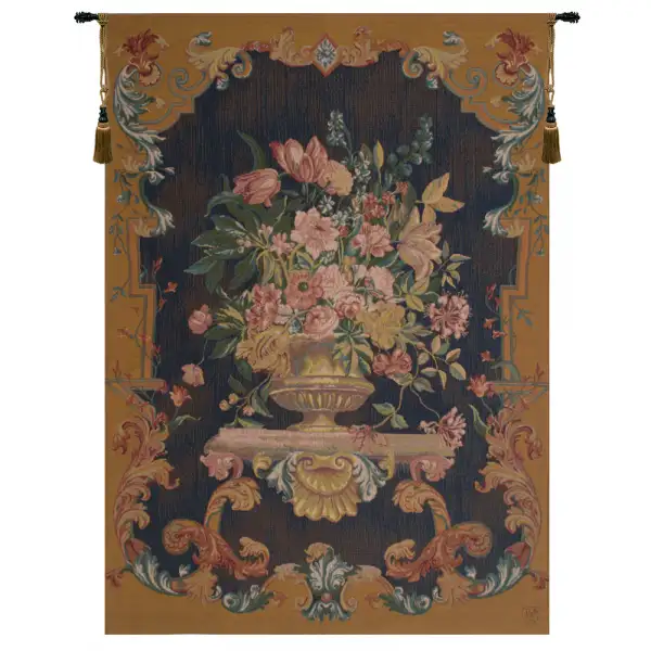 Bouquet XVIII In Bleu French Wall Art Tapestry at Charlotte Home Furnishings Inc