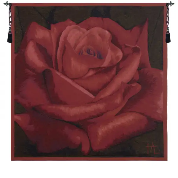 Rose Rouge French Wall Art Tapestry at Charlotte Home Furnishings Inc