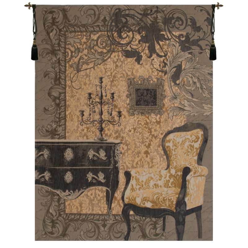 Mobilier Louis XVI Gold French Tapestry Wall Hanging