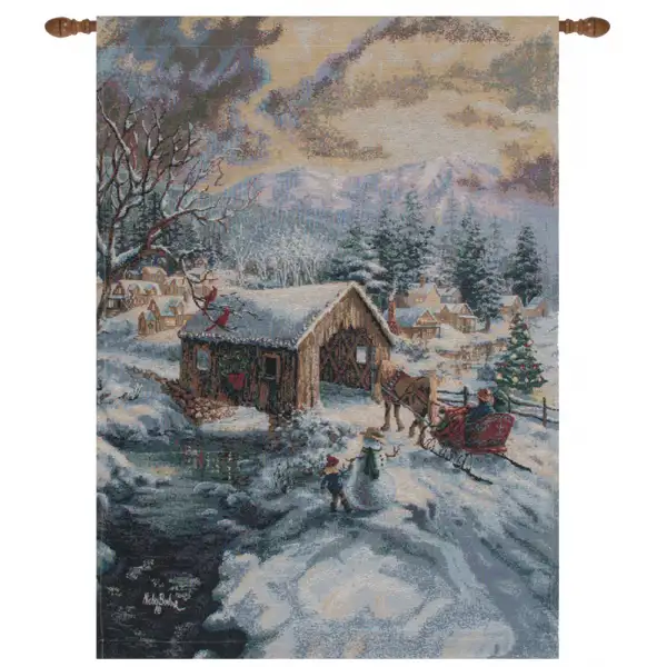 Covered Bridge Wall Tapestry