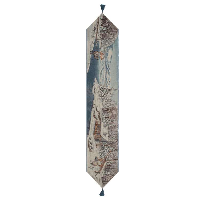 Winter Mountain View Tapestry Table Runner