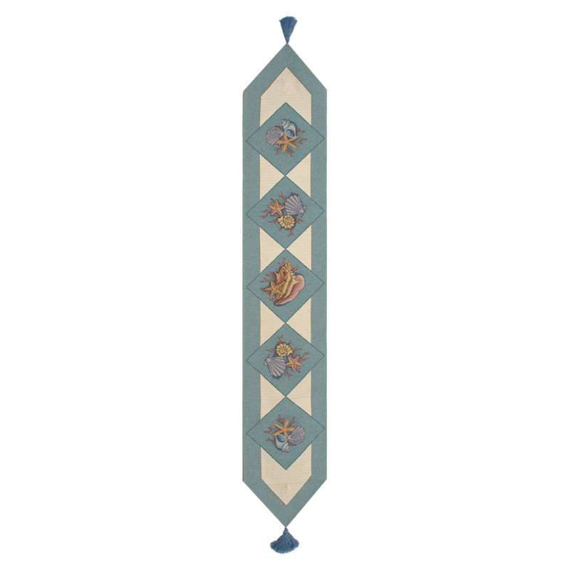 Coral Reef White Tapestry Table Runner