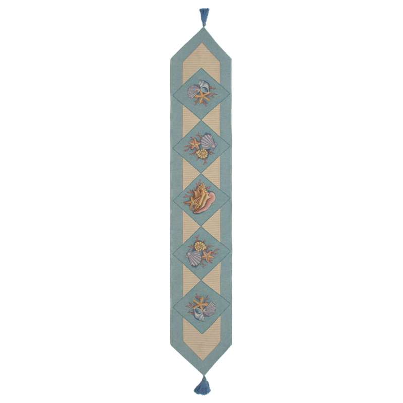 Coral Reef Light Brown Tapestry Table Runner