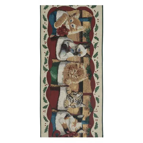 The Cat's Christmas Party I Tapestry Table Mat