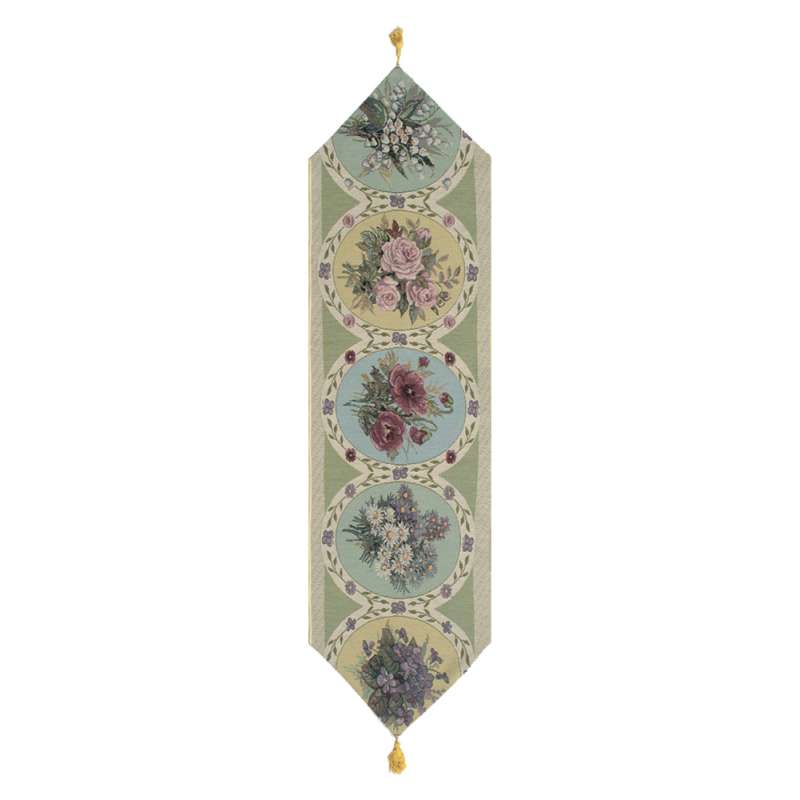 Floral Collage I Tapestry Table Runner