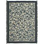 Blue Floral Decorative Afghan Throws