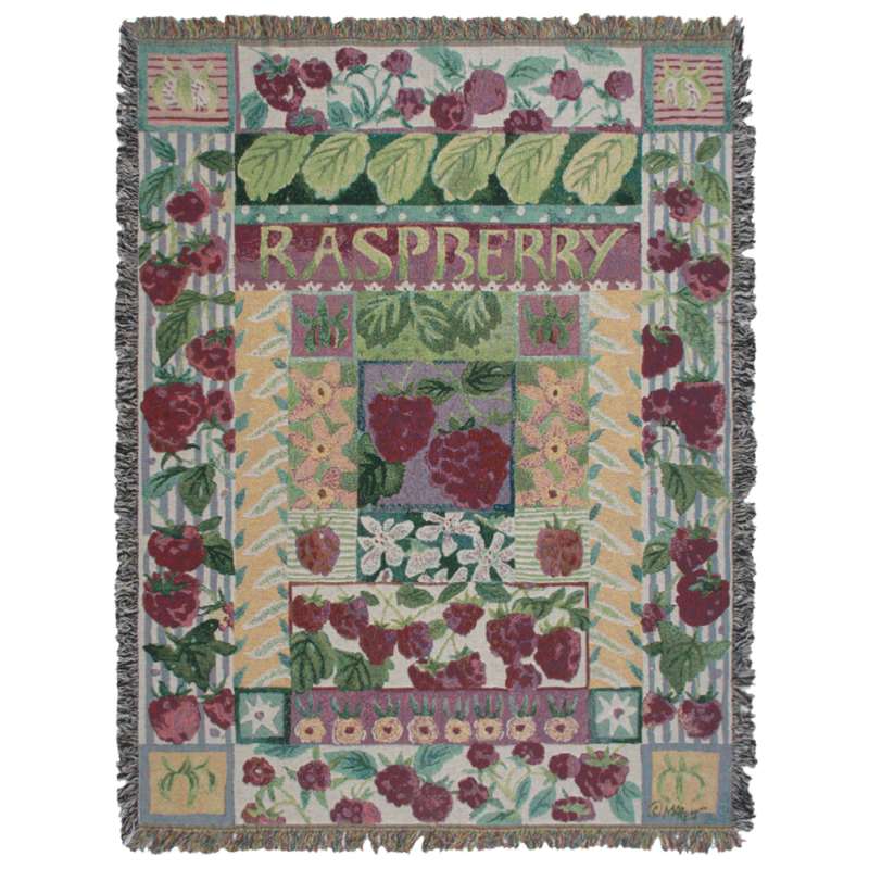 Raspberry Tapestry Throw