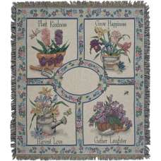 Plant Kindness Tapestry Throw