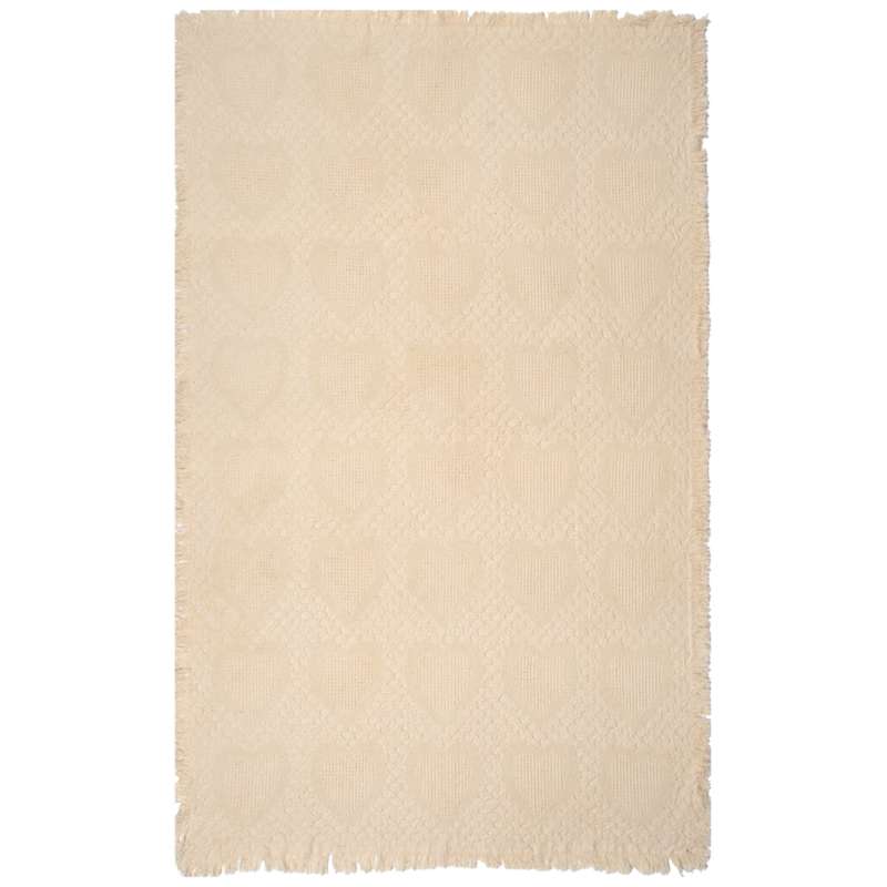 Natural Hearts Tapestry Throw