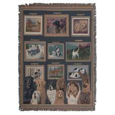 Dog Portraits Tapestry Throw