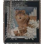 Wolf Family Decorative Afghan Throws