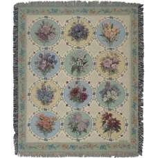 Butterfly Floral Tapestry Throw