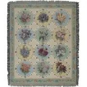 Butterfly Floral Afghan Throws