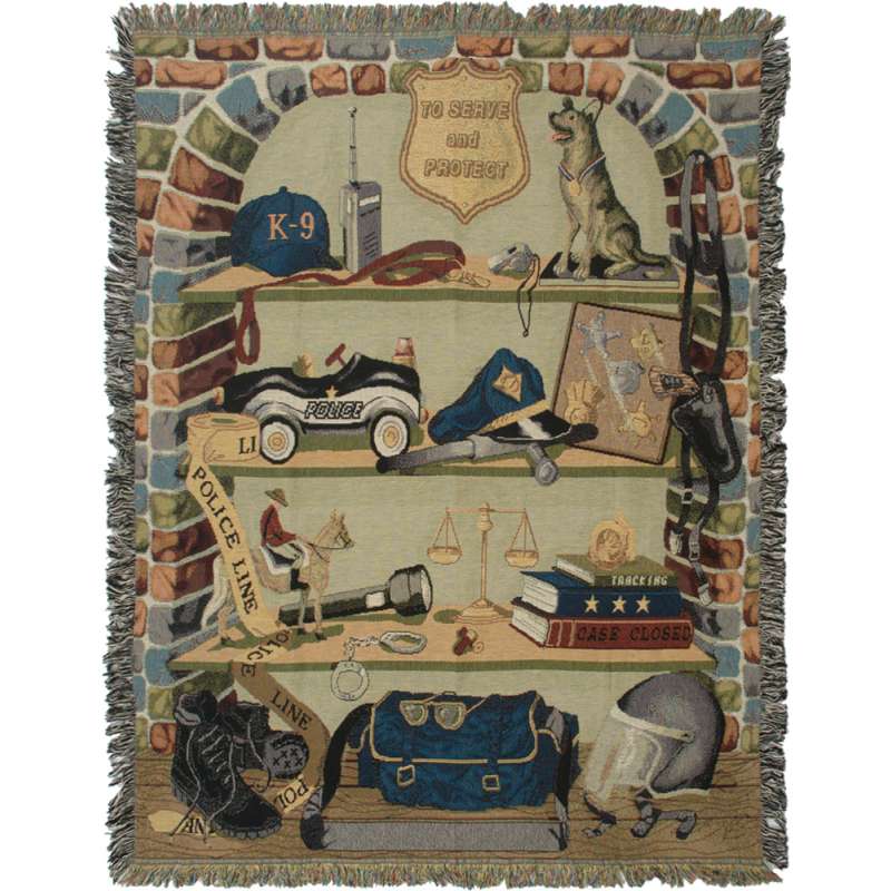 To Serve and Protect Tapestry Throw